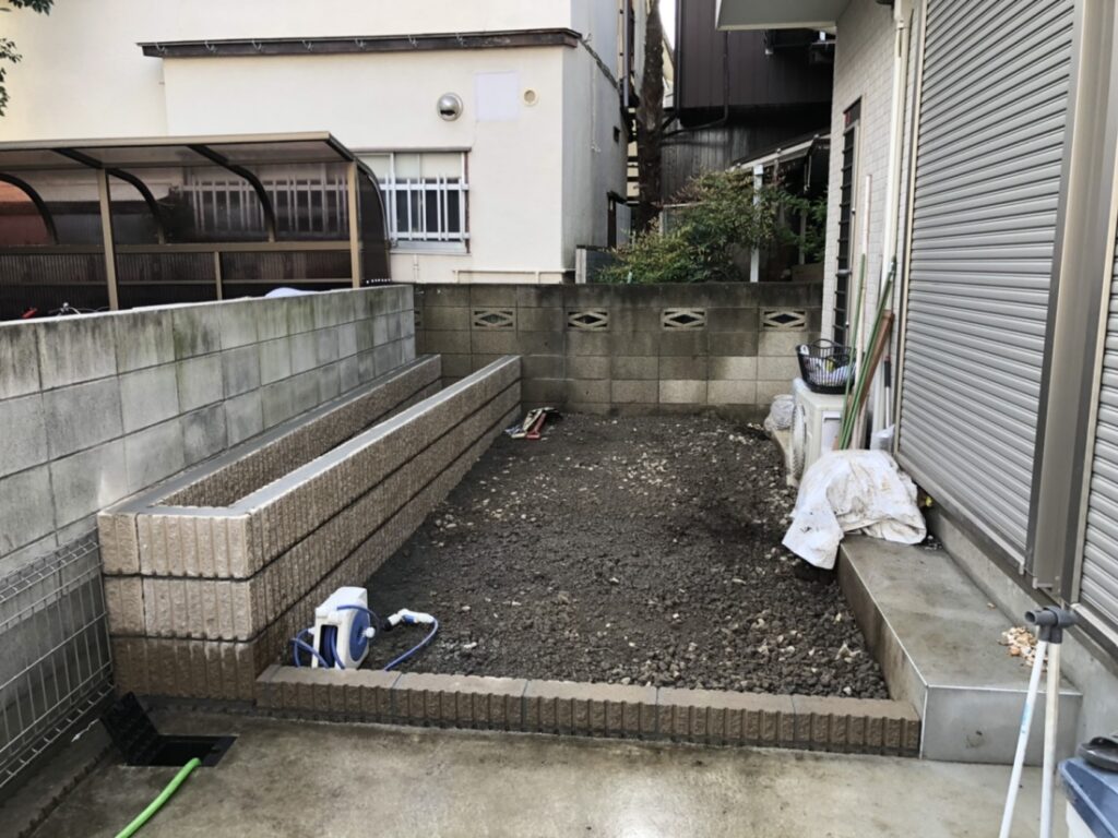 化粧ブロック花壇