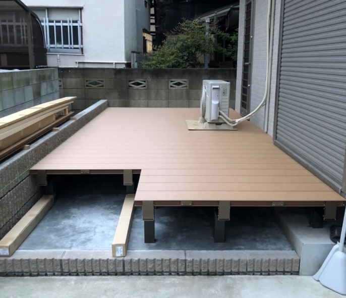 ウッドデッキ施工