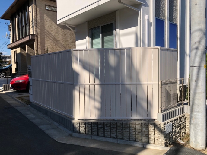 新築の外構工事現場
