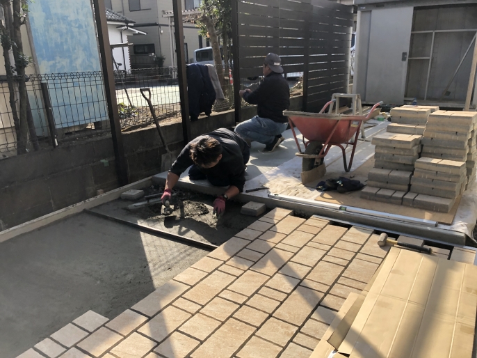 施工をしている様子