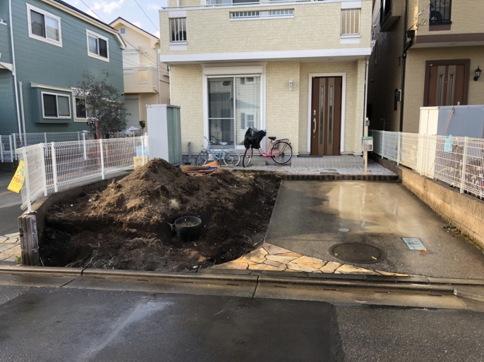 ブロック塀を全て撤去