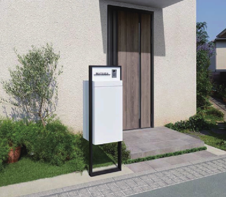 宅配ボックス付機能門柱