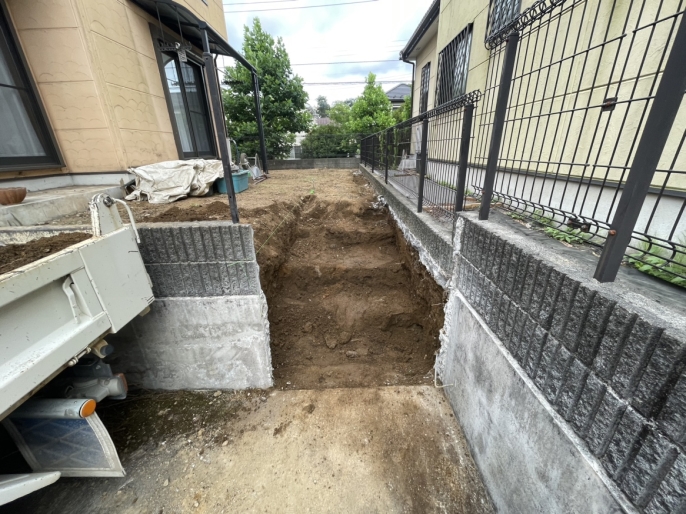土留めとなっていた擁壁の一部