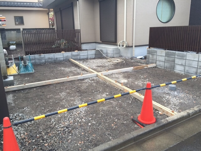 砕石敷設状況