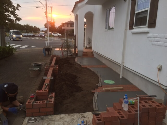 夕日がきれいな現場