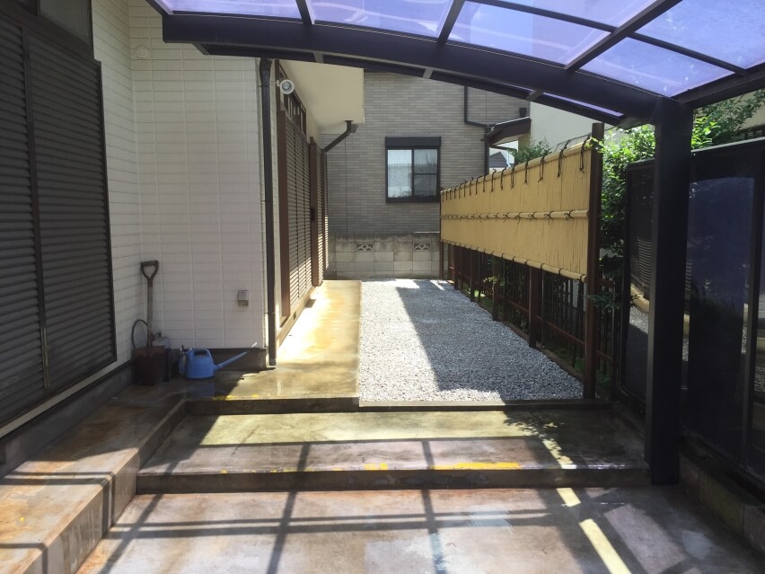 雑草対策の工事