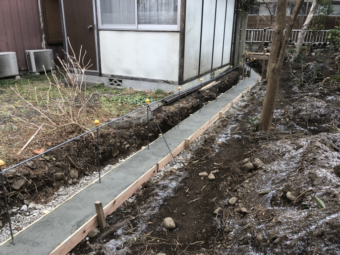 鉄筋とコンクリートを施工