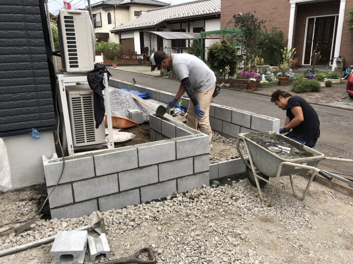 普通ブロックをおしゃれに積む