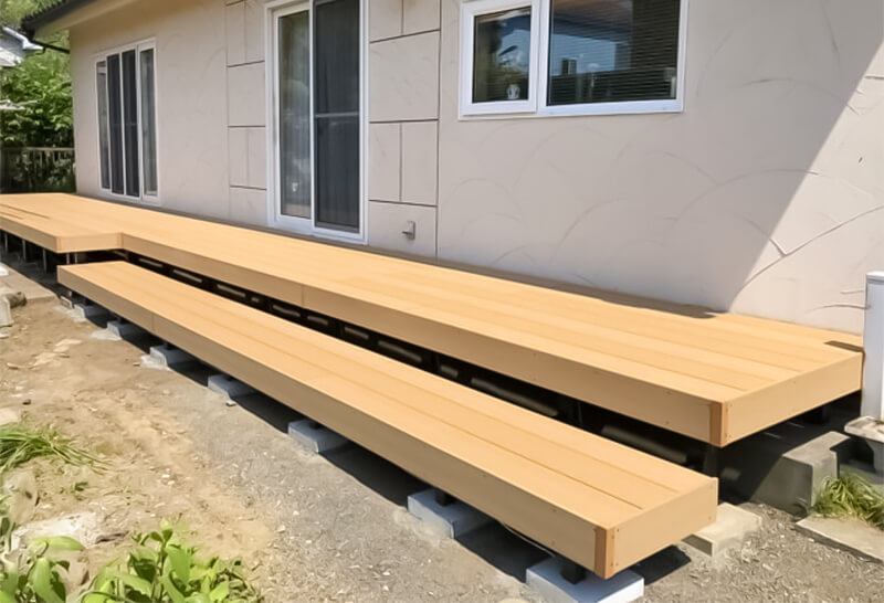 あきる野市のウッドデッキ工事